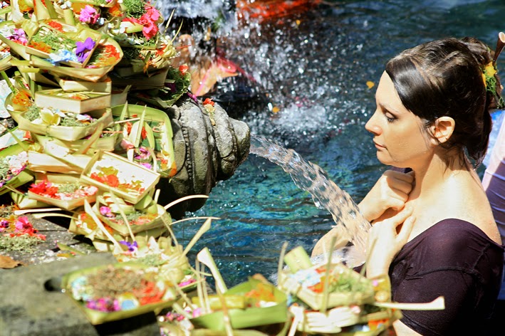 A Water Blessing at Tirta Empul